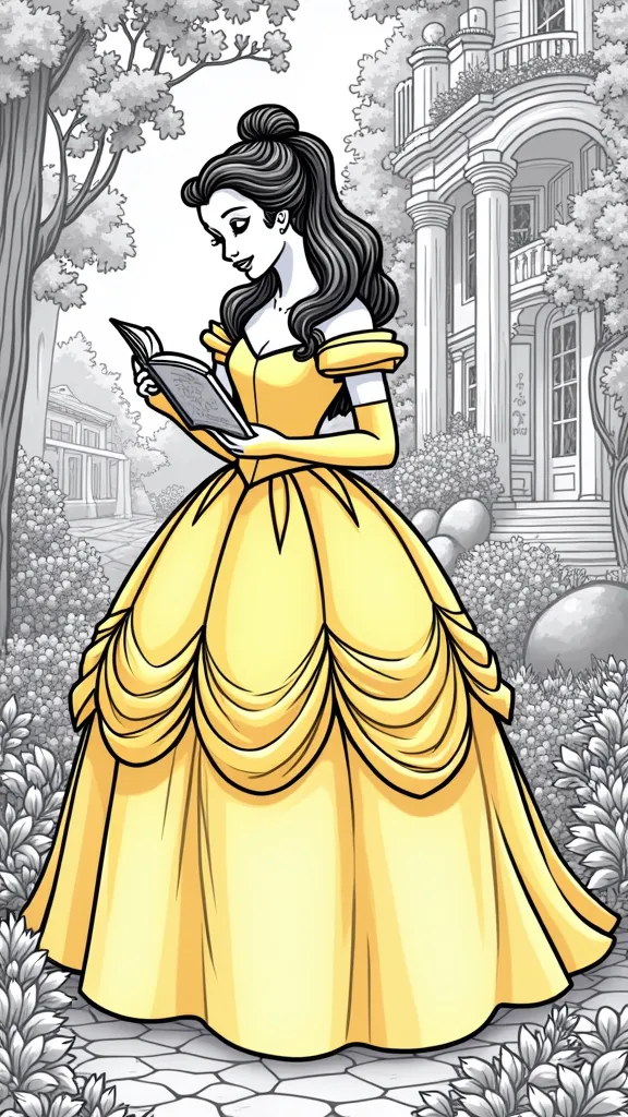 printable belle coloring pages